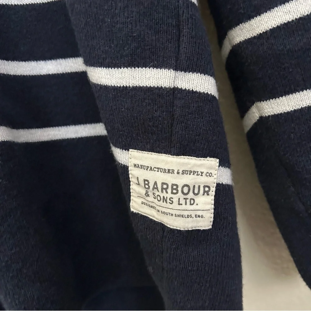 $160 J. Barbour&son Harbour Navy Blue 1/4 Zip
Cotton Sweater Mens Size M - Picture 2 of 6